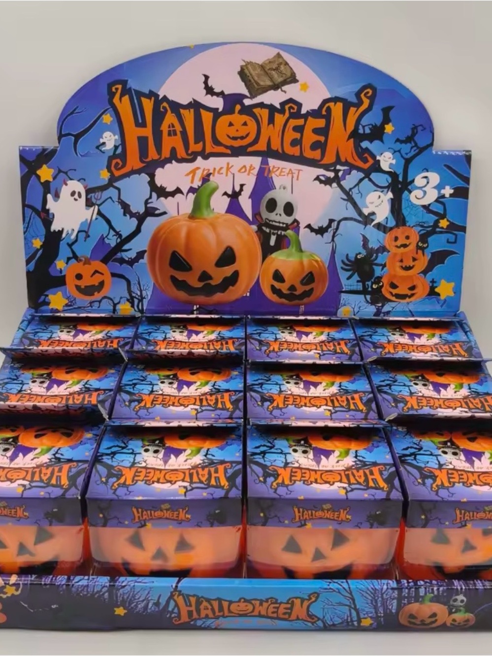 Squishy Halloween Pumpkin Trick-or-Treat Party Favor - Orange